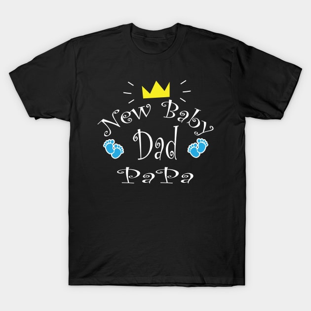 CBTWear New Baby Dad PaPa - Funny for New Dad Gift T-Shirt by WassilArt